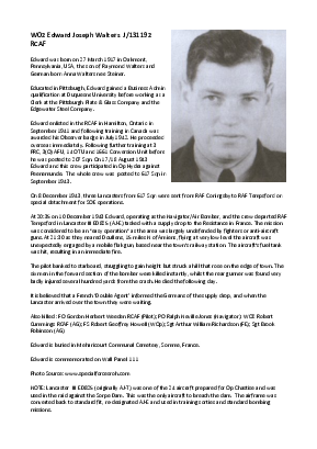 A preview of a PDF biography for Walters, Edward Joseph